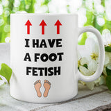 CQ Funny Foot Fetish Joke Mug, Birthday Joke, Secret Santa