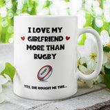 Rugby From The Love Of Your Life Funny Mug, Joke Rugby Husband / Boyfriend Cup, Valentines Gift, Anniversary Gift