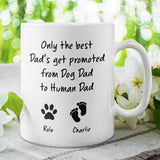 Personalised Dog Dad To Human Dad Mug, Birthday for Dad, Dad To Be