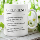 Girlfriend Definition Joke Funny Mug, Valentines Gift, Anniversary Gift