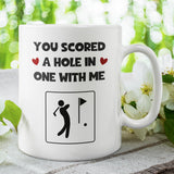 Hole In One Funny Mug, Boyfriend Golf Gift, Husband Golf Cup, Valentines Gift, Anniversary Gift