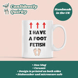 CQ Funny Foot Fetish Joke Mug, Birthday Joke, Secret Santa