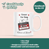 Personalised Forever Our Song Music Tape Mug, Boyfriend / Husband / Girlfriend / Wife Gift, Valentines Gift, Anniversary Gift