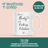 CQ Personalised 30 Fucking Fabulous Mug, Woman 30th Birthday Gift