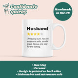 Husband Review Mug, Funny Husband Birthday, Husband Valentines Gift, Anniversary Husband Gift