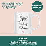 Personalised 50 Fucking Fabulous Mug, Woman 50th Birthday Gift