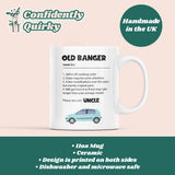 Old Banger Funny Uncle Mug, Uncle Birthday Gift, Father's Day Uncle