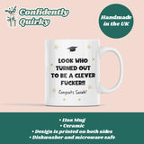 CQ Personalised Clever Fucker Graduation Mug, Funny Graduation Gift