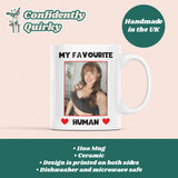 Personalised Photo My Favourite Human Funny Mug, Funny Girlfriend Valentines Gift, Boyfriend Anniversary Cup