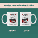 Personalised Forever Our Song Music Tape Mug, Boyfriend / Husband / Girlfriend / Wife Gift, Valentines Gift, Anniversary Gift