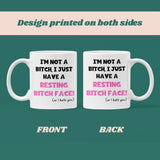 Resting Bitch Face Funny Mug - Secret Santa For Her, Birthday Gift