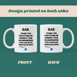 Dad Borrow Your Grandchildren Mug, Birthday Grandad, Father's Day Grandad