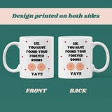 Personalised Funny Forever Boobs Mug, Engagement Gift For Him, Man Wedding Marriage Gift