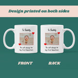 Personalised Photo Daddy Is My First Valentines Mug, Gift for Dad