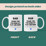 Dad, Thank you for Being Dad and Mum Mug, Funny Dad Cup, Dad Birthday, Father's Day