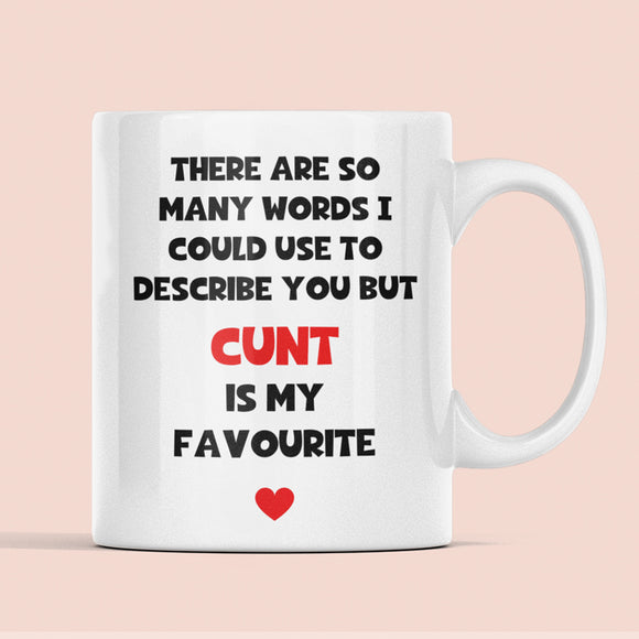 Cunt is my favourite Funny Mug, Girlfriend Joke Gift, Secret Santa For Her, Birthday Gift, Anniversary For Him