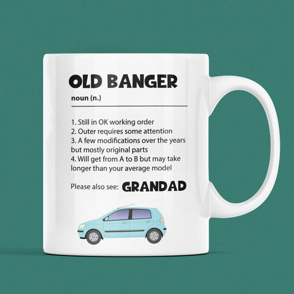 Old Banger Funny Grandad Mug, Grandad Birthday Gift, Father's Day Grandad