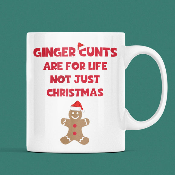 CQ Funny Ginger Cunts Are For Life Joke Mug, Ginger Friend Gift, Secret Santa