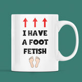 CQ Funny Foot Fetish Joke Mug, Birthday Joke, Secret Santa