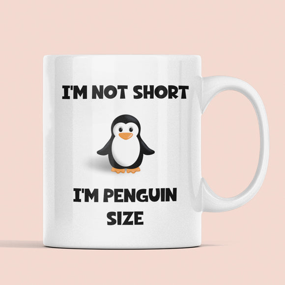 Funny Penguin Sized Funny Mug, Funny Short Friend Christmas Gift, Secret Santa