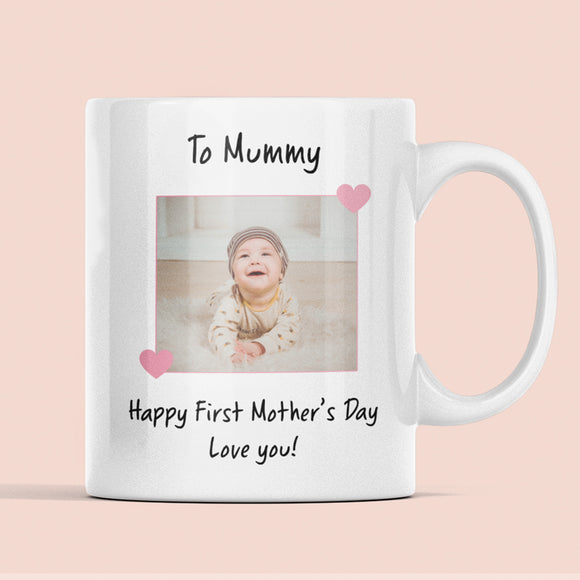 Personalised Photo Mummy First Mother's Day Mug, Gift for Mum