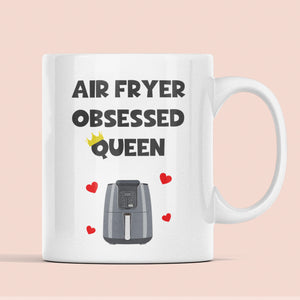 Air Fryer Queen Funny Mug, Girlfriend Air Fryer Joke Gift, Secret Santa For Her, Birthday Gift