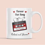 Personalised Forever Our Song Music Tape Mug, Boyfriend / Husband / Girlfriend / Wife Gift, Valentines Gift, Anniversary Gift