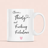 CQ Personalised 30 Fucking Fabulous Mug, Woman 30th Birthday Gift