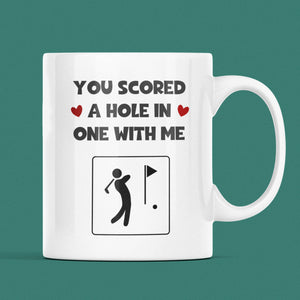 Hole In One Funny Mug, Boyfriend Golf Gift, Husband Golf Cup, Valentines Gift, Anniversary Gift