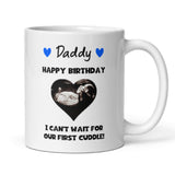 Personalised Happy Birthday Daddy Baby Scan Photo Mug, Dad to be Birthday Gift