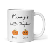 Personalised Mummy's Little Pumpkin's Mug, Halloween For Mum, October Birthday Mum