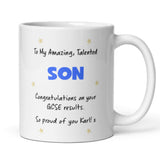 Personalised GCSE Son Proud Of You Mug, Son GCSE Results, Well Done GCSE Son