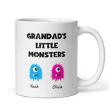 Personalised Grandad's Little Monester(s) Mug, Grandad Birthday, Father's Day