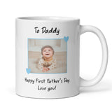 Personalised Photo Daddy First Father's Day Mug, Gift for Dad