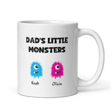 Personalised Dad's Little Monster(s) Mug, Daddy Birthday, Dad Gift, Father's Day