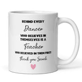 Personalised Thank You Dance Teacher Mug, End Of Year Thanks, Dance Teacher Christmas