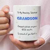 Personalised GCSE Grandson Proud Of You Mug, Grandson GCSE Results, Well Done GCSE Grandson