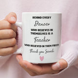 Personalised Thank You Dance Teacher Mug, End Of Year Thanks, Dance Teacher Christmas