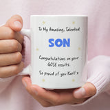 Personalised GCSE Son Proud Of You Mug, Son GCSE Results, Well Done GCSE Son