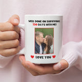 Personalised Photo Surviving 730 Days Second Anniversary Funny Mug, 2nd Anniversary Gift