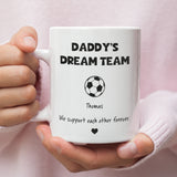 Personalised Daddy's Dream Team Mug, Daddy Football Birthday, Dad Football Gift