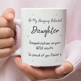 Personalised GCSE Daughter Proud Of You Mug, Daughter GCSE Results, Well Done GCSE Daughter