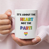 Heart Not The Part Pride Mug, Transgender Gift, Birthday Pride Gift