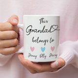 Personalised This Grandad belongs to Mug, Grandad Birthday, Father's Day