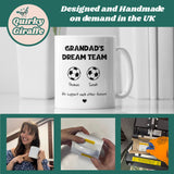 Personalised Grandad's Dream Team Mug, Grandad Football Birthday, Grandad Football Gift