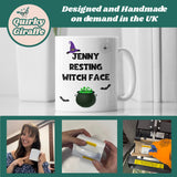 Personalised Resting Witch Face Mug, Halloween Boo Box Girlfriend Cup, Witch Spooky Gift, Resting Bitch Face