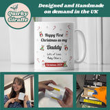 Personalised Daddy First Christmas 2024 Mug, Baby First Christmas For Daddy From Baby Gift