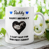 Personalised Happy Birthday Daddy Baby Scan Photo Mug, Dad to be Birthday Gift