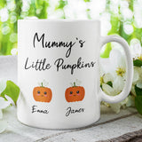 Personalised Mummy's Little Pumpkin's Mug, Halloween For Mum, October Birthday Mum