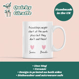 Personalised Work Bestie Friendship Begin At Work Gift, Leaving Gift, Secret Santa